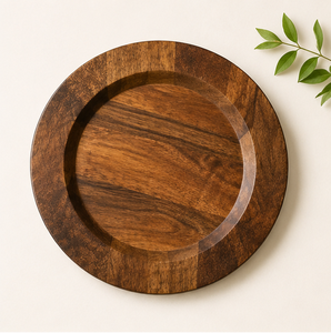 Wholesale Eco-friendly Round Wood Charger <b>Plate</b> Handcrafted Rustic Wooden Dinner <b>Plate</b> for Table <b>Decoration</b> & Hotel Supplies - Product Image 5