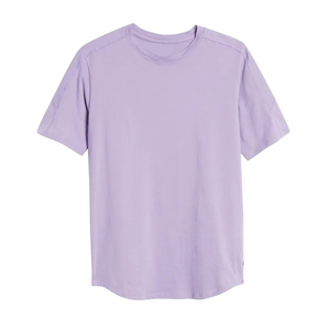 Custom <b>Men</b> Personalized <b>Men's</b> Soft Plain Cotton <b>Tshirt</b> Curved Hem Comfort <b>Longline</b> Print on Demand Graphic T-shirts for <b>Men</b> - Product Image 3