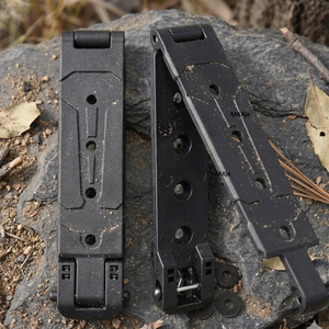Clip universel tactique pour holster et boucle de ceinture en nylon pour étuis à couteaux, pochettes à chargeurs et outils - Noir avec quincaillerie, sac OPP - Product Image 1