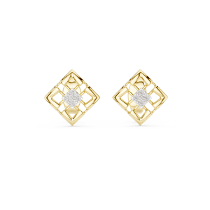 Juego de Aretes Minimalistas con Diamantes Cultivados en Laboratorio, Oro Amarillo Sólido de 18 Quilates, Chapado en Rodio, Certificados, para Compromiso, Boda, Fiesta, San Valentín - Product Image 1