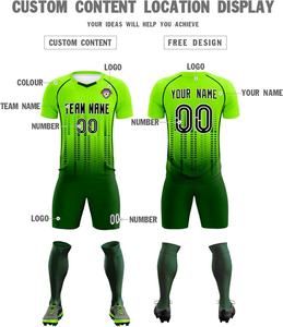 Conjunto de Uniforme de Fútbol Personalizado OEM, 100% Poliéster Transpirable, Diseño Único, Camiseta de Fútbol de Club, Impresión por Sublimación Completa Personalizada - Product Image 2