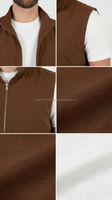 Ensemble d'été pour homme, gilet noir sans manches avec fermeture éclair, short multi-poches, vêtements décontractés, spandex/polyester, personnalisable