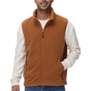 Chaleco polar sin mangas personalizado para hombre con logotipo bordado al aire libre etiqueta chaqueta de trabajo para senderismo y uso uniforme - Product Image 1