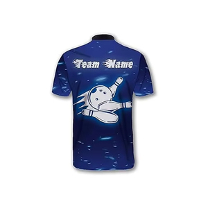 Wholesale Factory Custom Made Sublimated 100% Cotton Front Men's <b>Bowling</b> for Shirts Design Cheap Price <b>Bowling</b> Jersey Shirt - Product Image 3