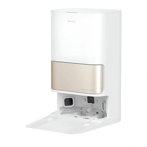 White Robotic <b>Vacuum</b> and Water Bottle Base Station Floor Cleaning <b>Robot</b> with Dust Collection for Home Use - Product Image 2