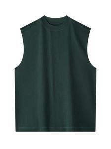 เสื้อกล้ามถักคอวีสีดำล้วนสำหรับผู้ชาย สวมใส่สบายๆ - Product Image 3