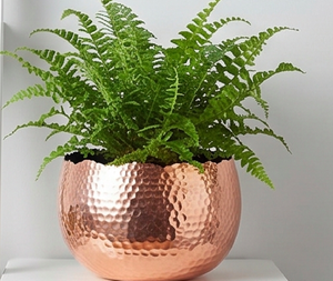 Bol en cuivre martelé fait main, design moderne, non revêtu, pour offrir en cadeau et pour la cuisine. - Product Image 3