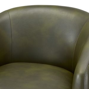 Poltrona Girevole Ardena in Ecopelle Verde Felce, Elegante Arredo per Soggiorno - Product Image 3