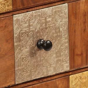 Cassettiera in legno massello di Acacia 23.6 \ "x11.8 \" x29.5 \ "soluzione di archiviazione pratica - Product Image 6