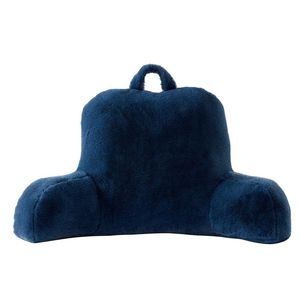 Cuscino in Pelliccia Sintetica Lavorata a Maglia, Colore Indaco, Set da 2 per Divano e Arredamento Camera da Letto - Product Image 2