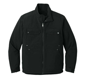 Veste de travail d'hiver pour homme avec fermeture éclair, en toile respirante, personnalisable, épaisse, style ouvrier - Product Image 1