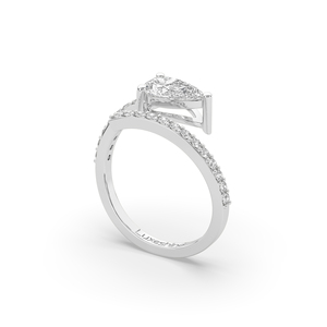 Bague Unique en Diamant de Laboratoire Poire Brillant de 1,30 Carat, Argent Sterling 925, Luxe Certifié IGI, Légère, Élégante pour Usage Quotidien - Product Image 5