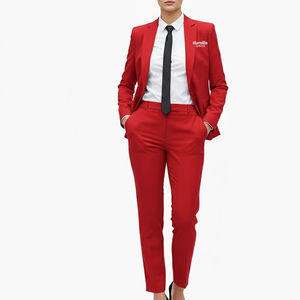 Conjunto de Blazer y Pantalones Slim de Último Diseño, Cierre Cruzado con Botones, Tejido de Algodón y Poliéster, Traje Formal de Negocios para Mujer - Product Image 6