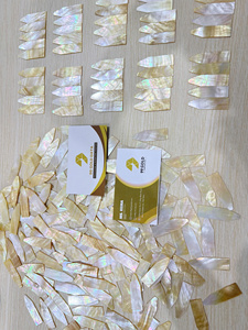 Vente en gros de plaques de nacre naturelle blanche polie de qualité supérieure, pierres brutes, tranches de perles, coquillages, 20 mm, emballage en boîte carrée - Product Image 6