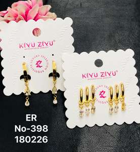 Pendientes de Acero Inoxidable Chapados en Oro de Primera Calidad |   Joyería nupcial de moda al por mayor - Product Image 5