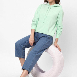 Nueva sudadera con capucha para mujer de calidad premium a la moda, servicio OEM, el mejor fabricante, sudaderas con capucha personalizadas de color sólido para mujer - Product Image 5