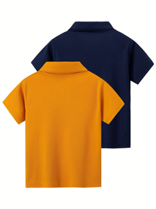 Suéter de Manga Corta para Niños, 100% Algodón, Color Sólido, Corte Holgado, Informal, Transpirable, para Primavera/Verano, Estilo Informal para Hermanos - Product Image 4