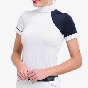 Camisetas de Polo Ecuestres Personalizadas de Fábrica, Tops para Mujer, Camiseta de Manga Corta para Competición de Equitación, Camiseta para Espectáculos Ecuestres para Damas - Product Image 2