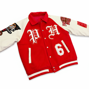 Veste de baseball universitaire unisexe personnalisée en chenille brodée avec patchwork, plusieurs couleurs, confortable et respirante, vente en gros - Product Image 5