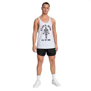 Grey <b>Mens</b> Bodybuilding <b>Stringer</b> Tank Top Breathable Organic Cotton Gym <b>Vest</b> Sleeveless Workout Shirt Muscle Fit Training Front - Product Image 1