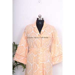 Vestido Midi de Verano para Mujer, Hecho a Mano, Ecológico, Lavable, de Secado Rápido, 100% Algodón, Ajustado, con Botones, Cuello en V, Manga 3/4 - Product Image 4