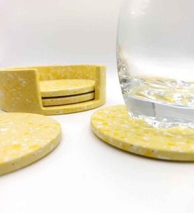 Ensemble de sous-verres en résine époxy personnalisés avec base en liège, résistants à la chaleur, pour café, thé et boissons, vente en gros OEM - Product Image 5