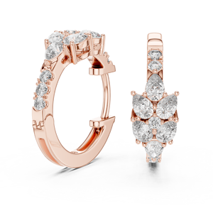 Pendientes de Aro con Diamantes Cultivados en Laboratorio, Chapados en Rodio, Oro Amarillo de 18 Quilates, Certificados por IGI, Lujosos para Uso Diario y Eventos Glamurosos - Product Image 6