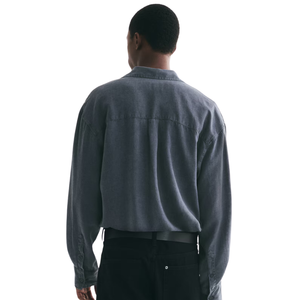Camisa de mezcla de lino de corte holgado, transpirable y ligera, informal, con botones, para viajes de verano, fabricante OEM ODM personalizado - Product Image 2