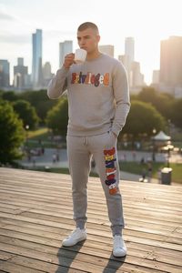 Pantalons en molleton pour hommes, mode hip-hop haut de gamme avec poches - Product Image 3