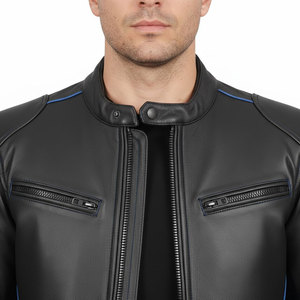Chaqueta de Motocicleta para Hombre con Costuras Reforzadas, Cierre de Cremallera Seguro y Diseño Cómodo para Conducir - Product Image 6