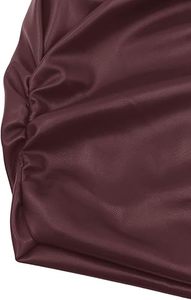 Top Corto de Cuero PU para Mujer, Personalizado, de Alta Calidad, OEM, sin Mangas, con Logotipo Personalizado, Venta al Por Mayor - Product Image 5