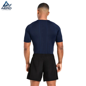 OEM <b>Men</b> Athletic <b>Compression</b> Shirt and <b>Shorts</b> Set Quick Dry Thermal Base Layer Running Rash Guard Training Gym Wear - Product Image 2