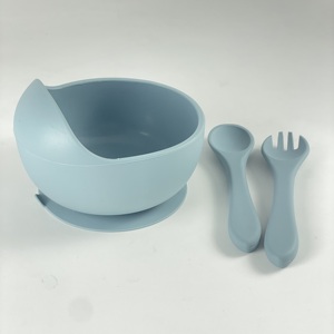 ชามซิลิโคนเกรดอาหารสำหรับเด็กพร้อมฐานดูดที่แข็งแรง, ชามป้อนอาหารเด็กวัยหัดเดินกันลื่น, ปลอดสาร BPA, ใช้กับไมโครเวฟได้ - Product Image 3