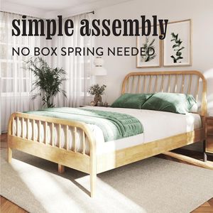 Natural Wood <b>Bed</b> <b>Frame</b> | Contemporary Hotel Furniture | OEM Available - Product Image 4