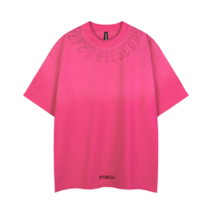 Camiseta Oversize para Hombre con Estampado Gótico, Negra Lavada Estilo Vintage, de Algodón, Estilo Urbano, Casual, de Moda, de Manga Corta, Top de Tendencia - Product Image 4