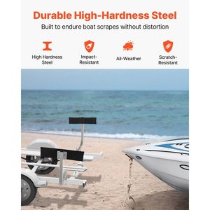 2 Pezzi Guide-Ons Corti Regolabili per Rimorchi Barche e Moto d'Acqua, in Acciaio Temprato Resistente, con Cuscinetto Morbido, Ottimi! - Product Image 4