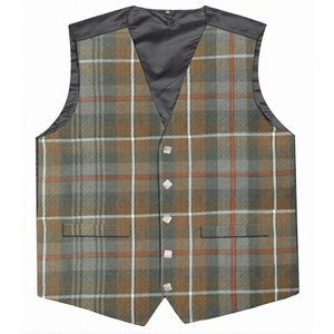 Chaleco Escocés de Tartán Desgastado Mackenzie para Boda, Chaleco Formal Hecho a Mano para Hombre - Product Image 1