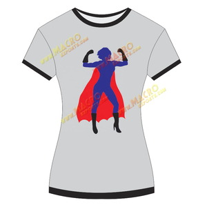 Concevez vos propres t-shirts à manches courtes à col rond en tissu écossais formel pour femmes, vente en gros, impression personnalisée, coton et élasthanne - Product Image 2