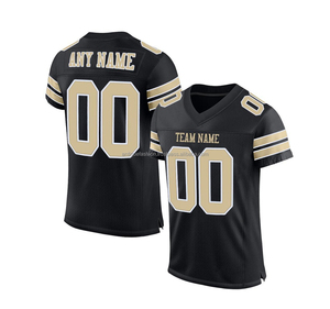 Maillot de football américain personnalisé avec nom et numéro brodés pour hommes, femmes, adultes, manches courtes, protection UV estivale, 100% polyester - Product Image 1