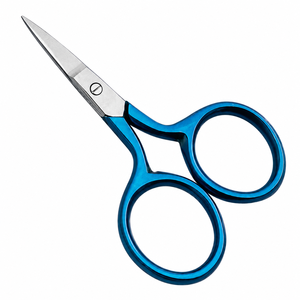 Petites ciseaux de précision pour le soin du visage, manche bleu, ciseaux pour les sourcils et les poils du visage - Product Image 1