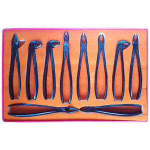 Ensemble de forceps d'extraction dentaire professionnels en acier inoxydable, kit d'instruments chirurgicaux pour l'extraction des dents supérieures et inférieures - Product Image 5
