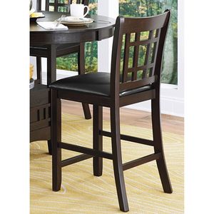 Set da Pranzo Tradizionale da 5 Pezzi con Tavolo Alto e Prolunga, Finitura Ciliegio Scuro, 4 Sedie - Product Image 4