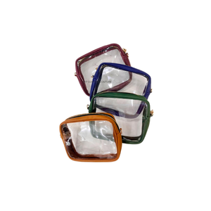 Sacs transparents en PVC pour supporters de stade - Sacs de supporter personnalisés, design tendance, sac à main sport transparent de taille moyenne, approuvé pour les événements - Product Image 2