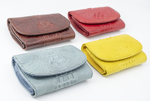 Sac à main en cuir de crocodile véritable Luxali pour femmes, portefeuille à trois volets tendance, sac à main imperméable, taille L14 X H9.5cm - Product Image 6