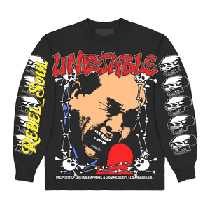 T-shirt unisexe coupe ample style streetwear avec motif squelette papillon, 100% coton, pour homme, imprimé - Product Image 4