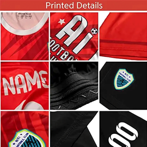 Tenue de football à séchage rapide et respirante pour hommes, vêtements de football avec logo personnalisé, matière 100% polyester - Product Image 6