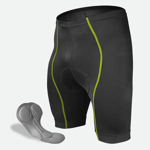 Pantalones Cortos de Ciclismo para Hombre, de Cintura Alta, Sin Costuras, Transpirables, de Spandex/Poliéster, Ajustados, para Gimnasio, Entrenamiento, Yoga, Running y Fitness - Product Image 1