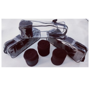 Bandages pour jambes de cheval en feutre non tissé blanc, bandages équestres en velours pour l'entraînement, les voyages et l'utilisation en écurie. - Product Image 2