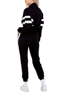 Women Windbreaker Lightweight Tracksuit Lightweight 100% Polyester Outfits <b>Zip</b> <b>Up</b> Nylon <b>Cropped</b> Jacket And Jogger Set For Women - Product Image 4
