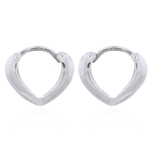 Charming Heart Shaped <b>Hinged</b> Sterling Silver Hoops for Women's Parties Gifts Thailand - Product Image 1